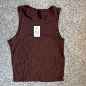 Cotton On Body Womens Chocolate Brown Active Tank Top - Medium